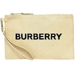 Beige Canvas Burberry Clutch