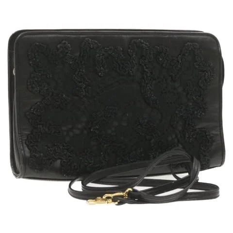 Black Leather Fendi Shoulder Bag