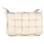 White Leather Bottega Veneta Padded Cassette Bag