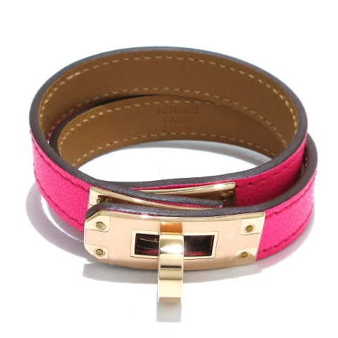 Pink Leather Hermès Bracelet
