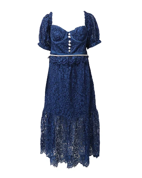 Blue Cotton Self Portrait Dress