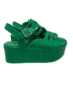 Green Plastic Loewe Sandals