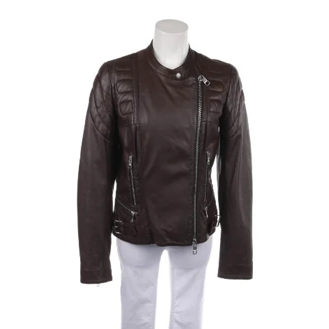 Brown Leather Closed Jacket
