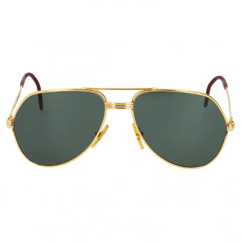 Gold Metal Cartier Sunglasses