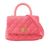 Pink Leather Chanel Handbag