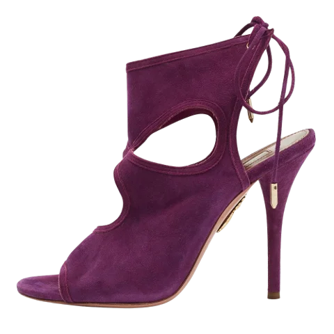 Purple Suede Aquazzura Sandals