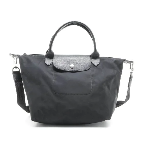 Black Fabric Longchamp Handbag