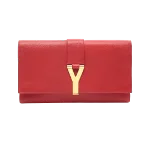 Red Leather Yves Saint Laurent Clutch