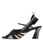 Black Mesh Fendi Sandals