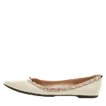 Beige Leather Valentino Flats