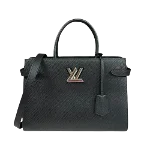 Black Leather Louis Vuitton Twist