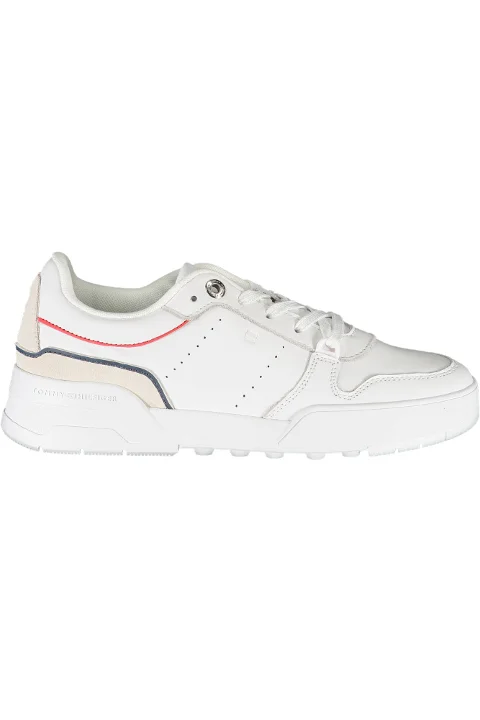 White Polyester Tommy Hilfiger Sneakers