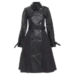 Black Leather Jean Paul Gaultier Coat