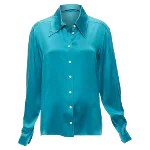 Blue Silk Gucci Shirt