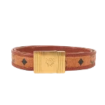 Brown Fabric MCM Belt