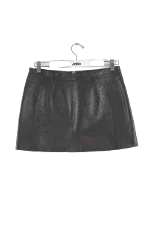 Black Leather Alexander Wang Skirt