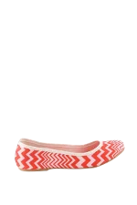 Red Fabric Missoni Flats