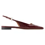 Burgundy Leather Paris Texas Mules