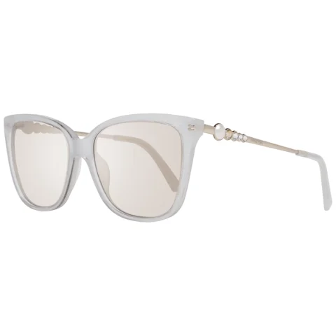 White Plastic Swaroski Sunglasses