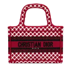 Red Canvas Dior Book Tote