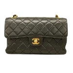 Black Leather Chanel Timeless