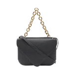 Black Leather Bottega Veneta Handbag