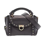 Black Leather Salvatore Ferragamo Handbag