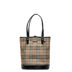 Brown Canvas Burberry Tote