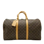 Brown Canvas Louis Vuitton Travel Bag