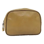 Beige Leather Loewe Clutch