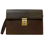 Brown Leather Loewe Clutch