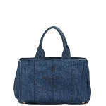 Blue Denim Prada Canapa Tote