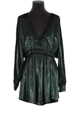 Green Polyester Balmain Dress