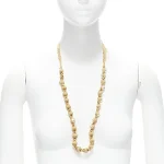 Gold Silk Lanvin Necklace