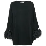 Black Cotton Valentino Top