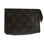 Brown Canvas Louis Vuitton Poche Toilette