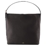 Black Leather A.P.C. Handbag