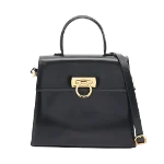 Navy Leather Salvatore Ferragamo Handbag