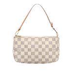 White Canvas Louis Vuitton Pochette Accessoires