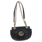 Black Leather Gucci Marmont
