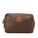 Brown Fabric Celine Pouch