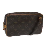 Brown Canvas Louis Vuitton Pochette Marly Bandouliere