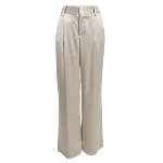 White Satin Alice + Olivia Pants