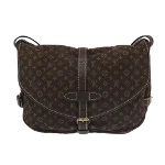 Brown Canvas Louis Vuitton Saumur