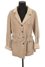 Beige Leather Sylvie Schimmel Coat