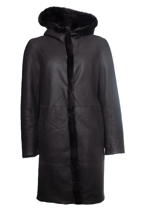 Black Leather Arma Coat