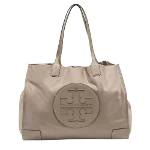 Beige Leather Tory Burch Tote