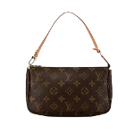 Brown Leather Louis Vuitton Pochette Accessoires