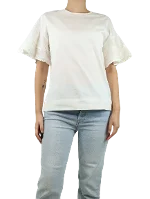 White Cotton Victoria Beckham Top