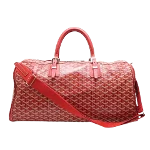 Red Leather Goyard Travel Bag